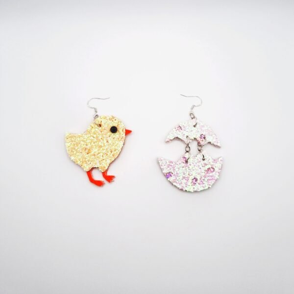 Glittery Easter Chick Earrings - Image 3