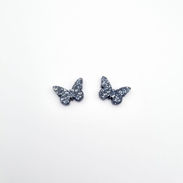 Sparkly Butterfly Stud Earrings - Image 2