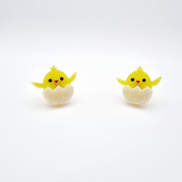 Sparkly Easter Chick Stud Earrings - Image 4