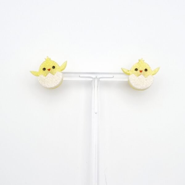 Sparkly Easter Chick Stud Earrings - Image 3