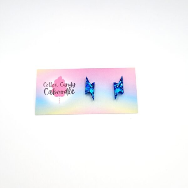 Lightning Bolt Stud Earrings - Image 6