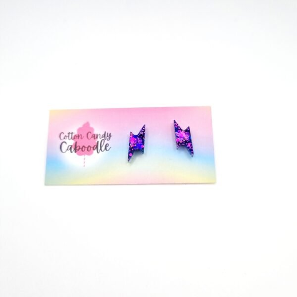 Lightning Bolt Stud Earrings - Image 5