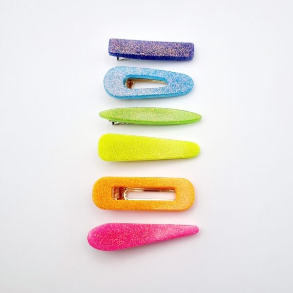 Neon Rainbow Hair Clips - Image 4