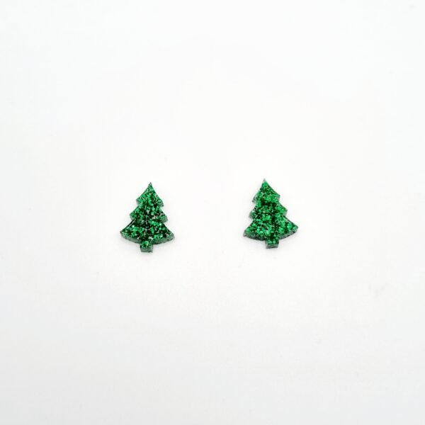 Sparkly Christmas Tree Stud Earrings