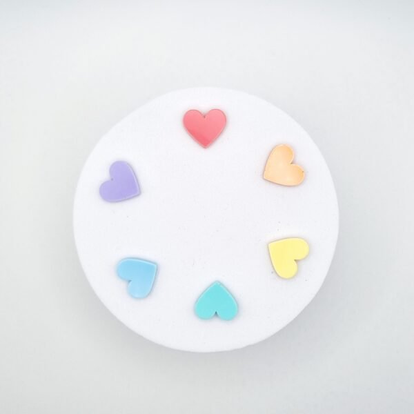 Pastel Heart Stud Earrings