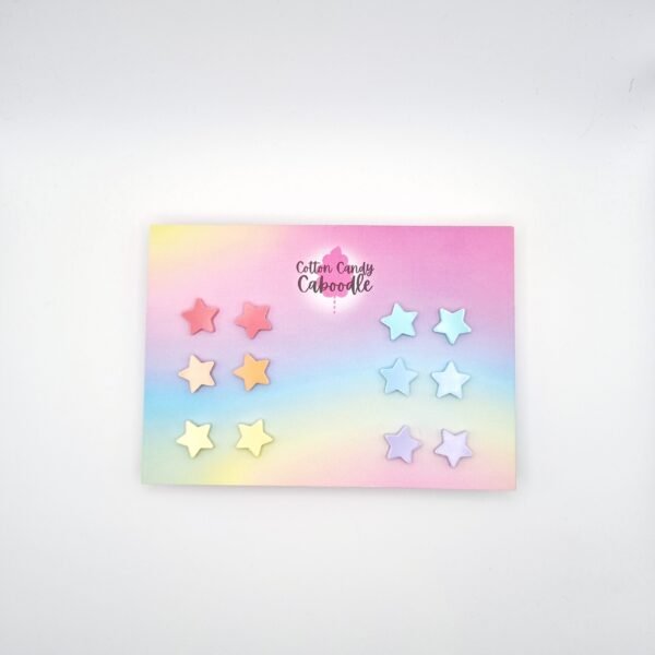 Pastel Star Stud Earrings - Image 3