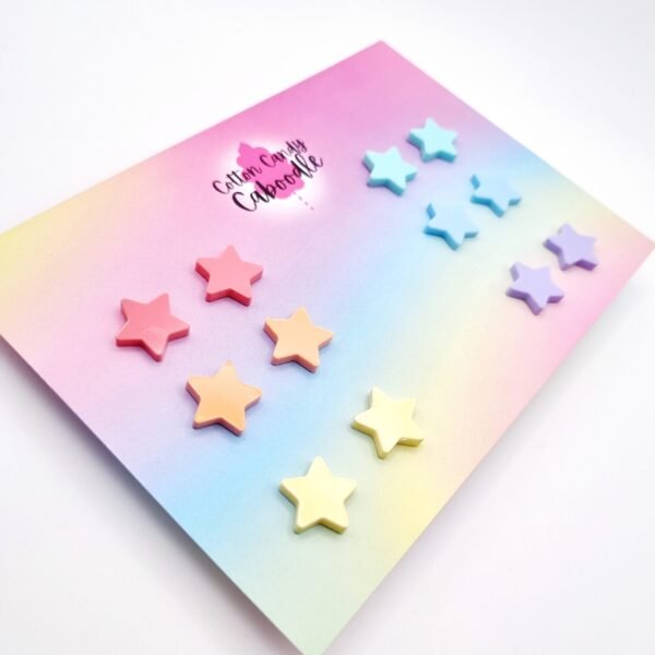 Pastel Star Stud Earrings - Image 2