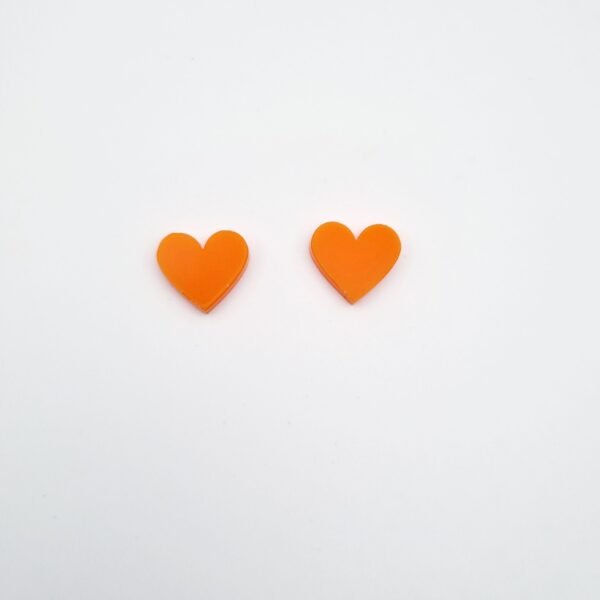 Vibrant Heart Stud Earrings