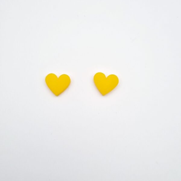 Vibrant Heart Stud Earrings