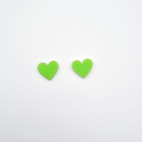 Vibrant Heart Stud Earrings