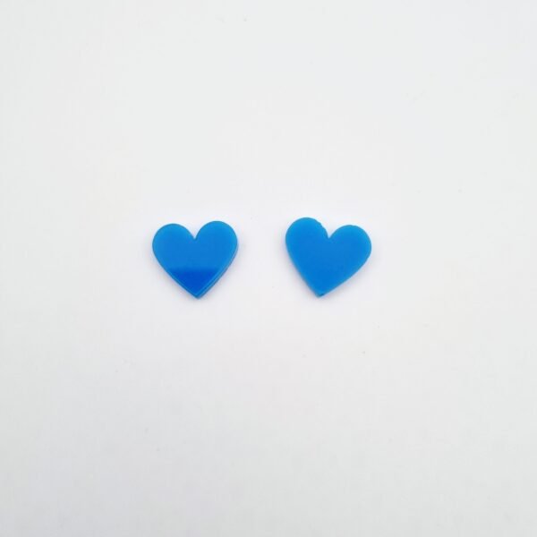 Vibrant Heart Stud Earrings