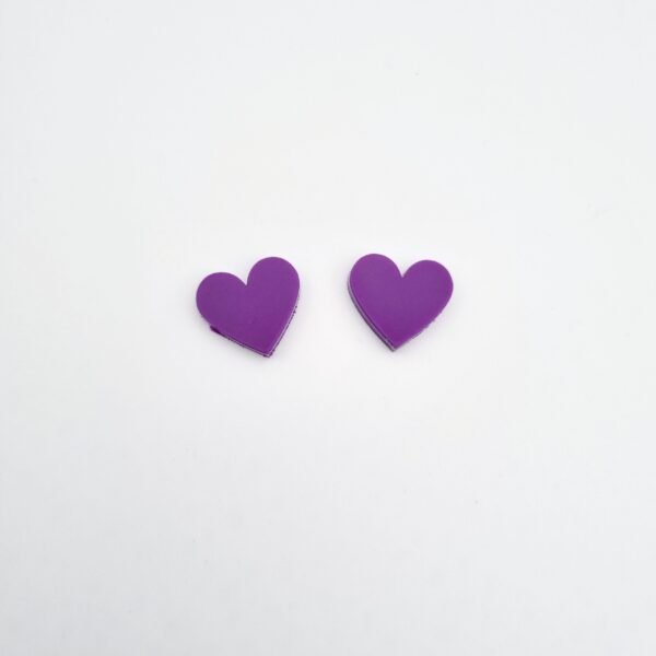 Vibrant Heart Stud Earrings