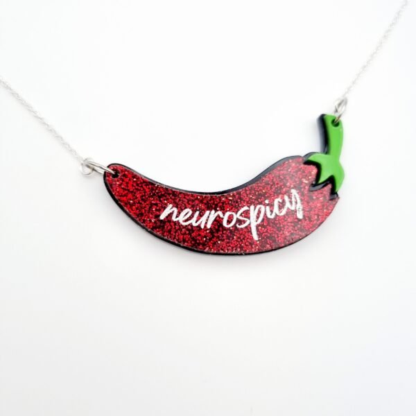 Red Hot Neurospicy Statement Necklace - Image 3