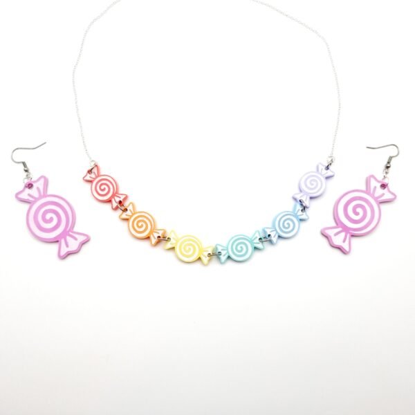 Pastel Rainbow Sweet Treats Statement Necklace - Image 2