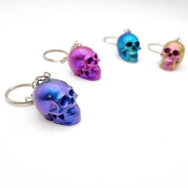 Metallic Skull Keyring - Image 2