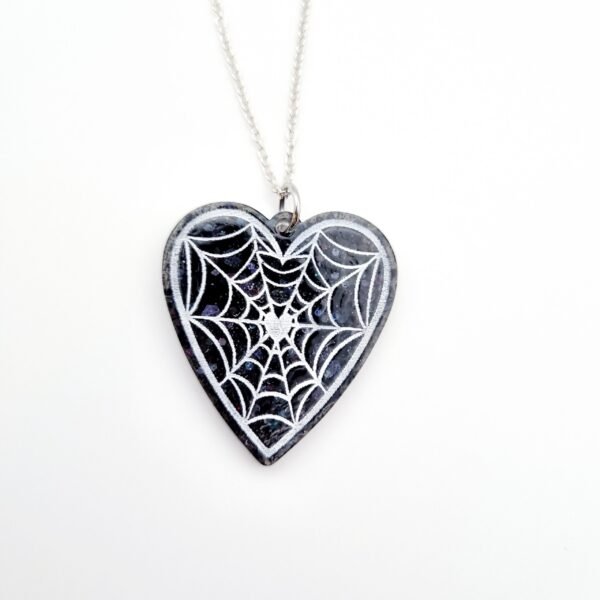 Spooky Spider Web Heart